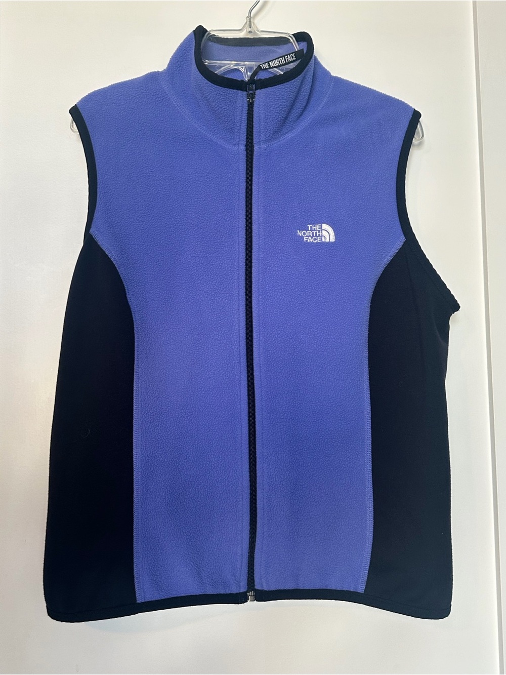 The North Face Purple and Black Fleece Zip Vest